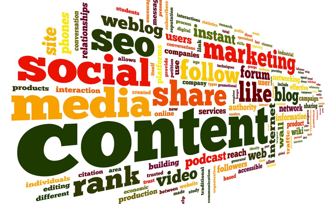 Content and Social media concept in word tag cloud on white background - sell your books
