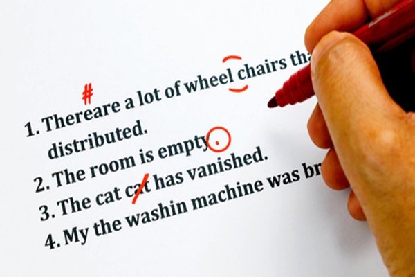 person doing proofreading